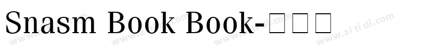 Snasm Book Book字体转换 Snasm Book Book字体转换